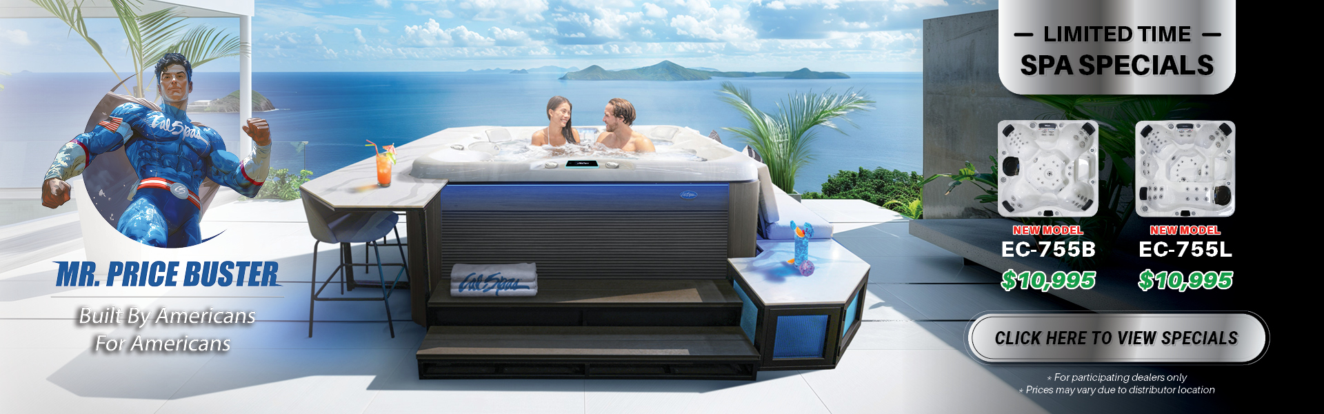 Calspas hot tub being used in a family setting - Palm Desert